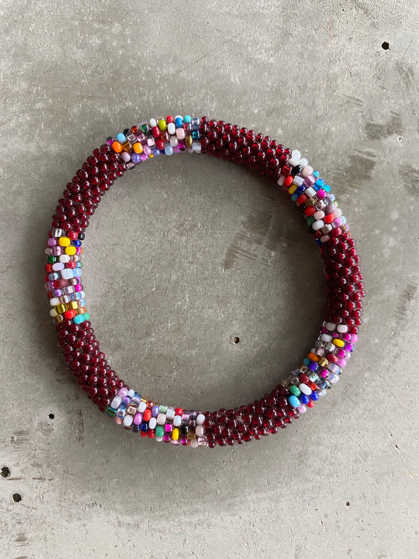 DARK RED MULTI MIX BRACELET