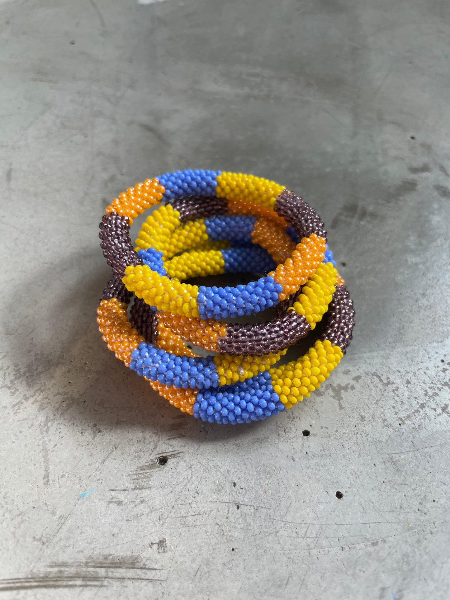 KIDS YELLOW COLOR BLOK BRACELET