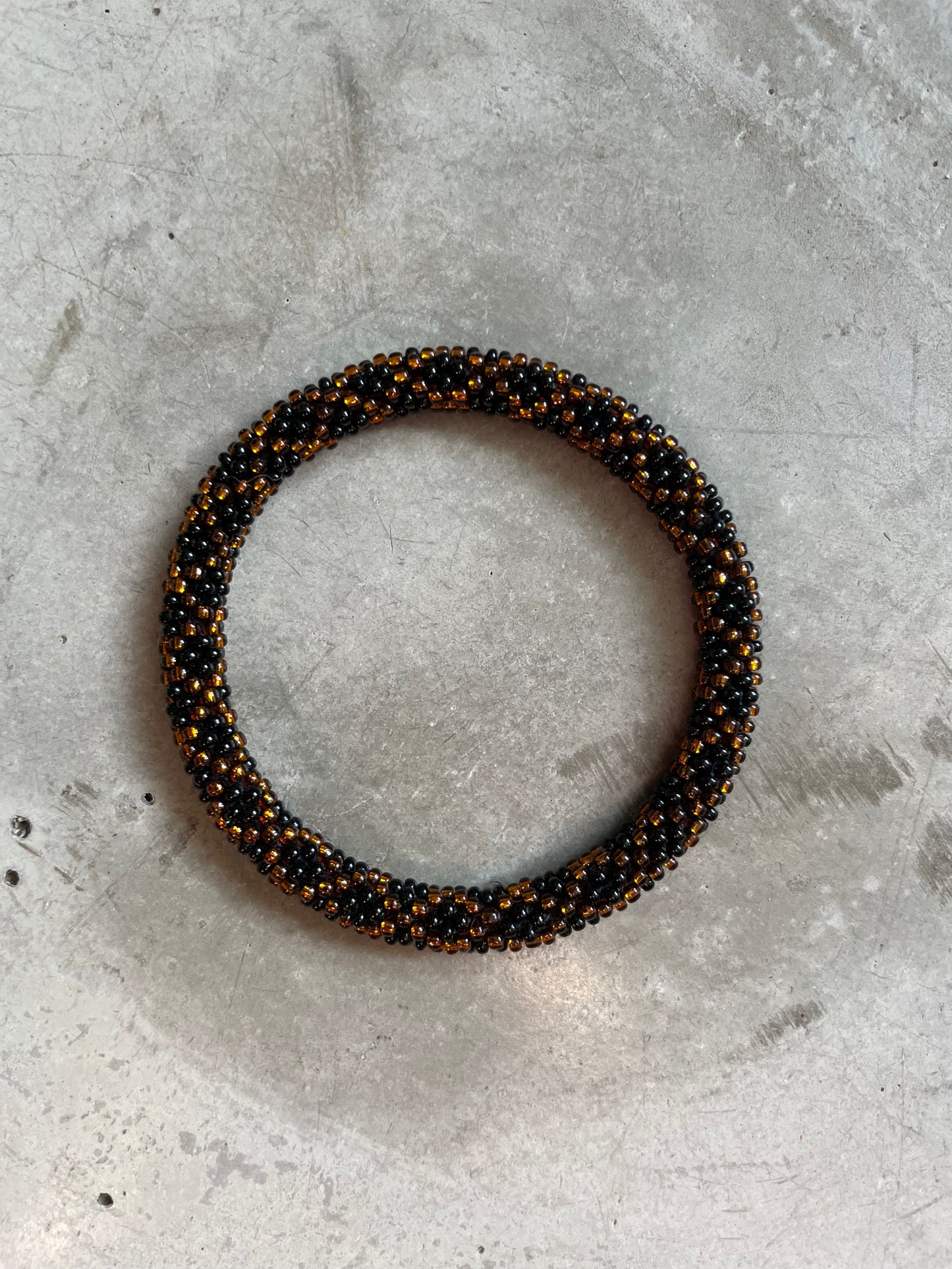 BLACK BRONZE GRID BRACELET