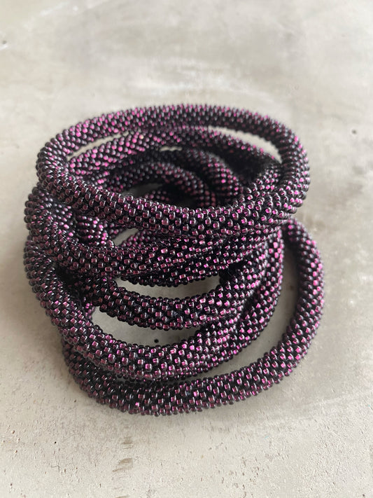 BLACK PURPLE SOLID BRACELET