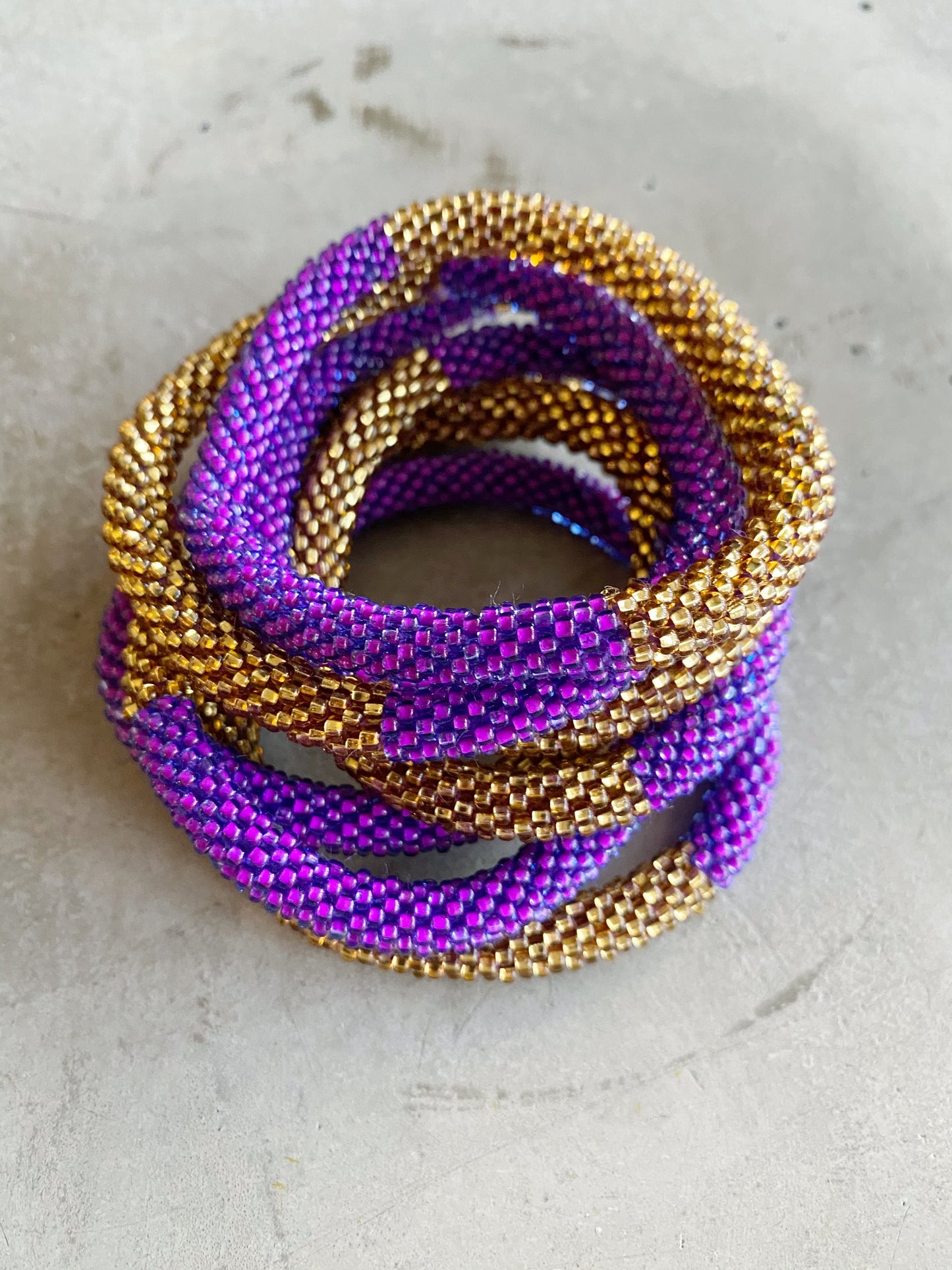 PURPLE / GOLD BRACELET