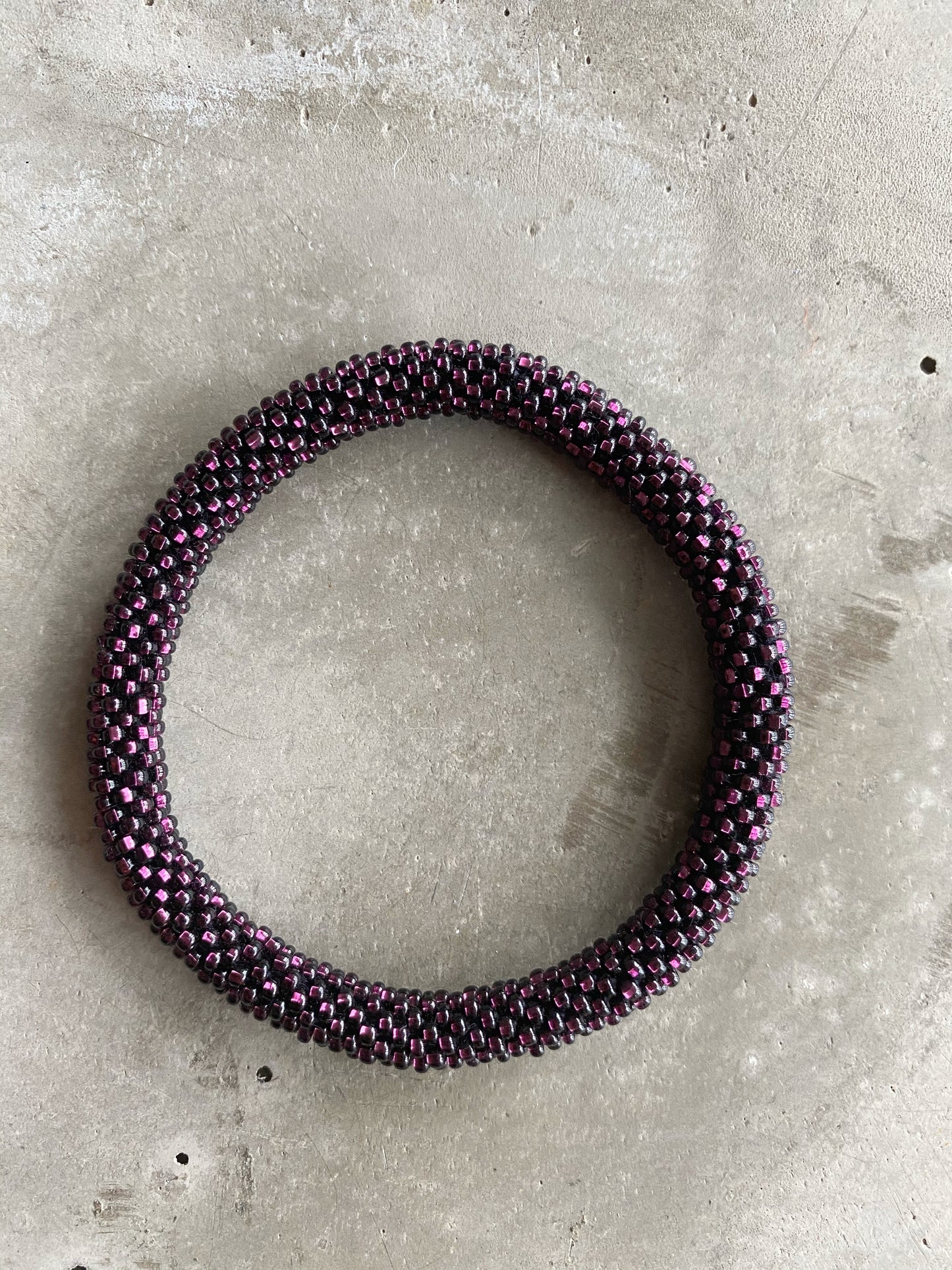 BLACK PURPLE SOLID BRACELET