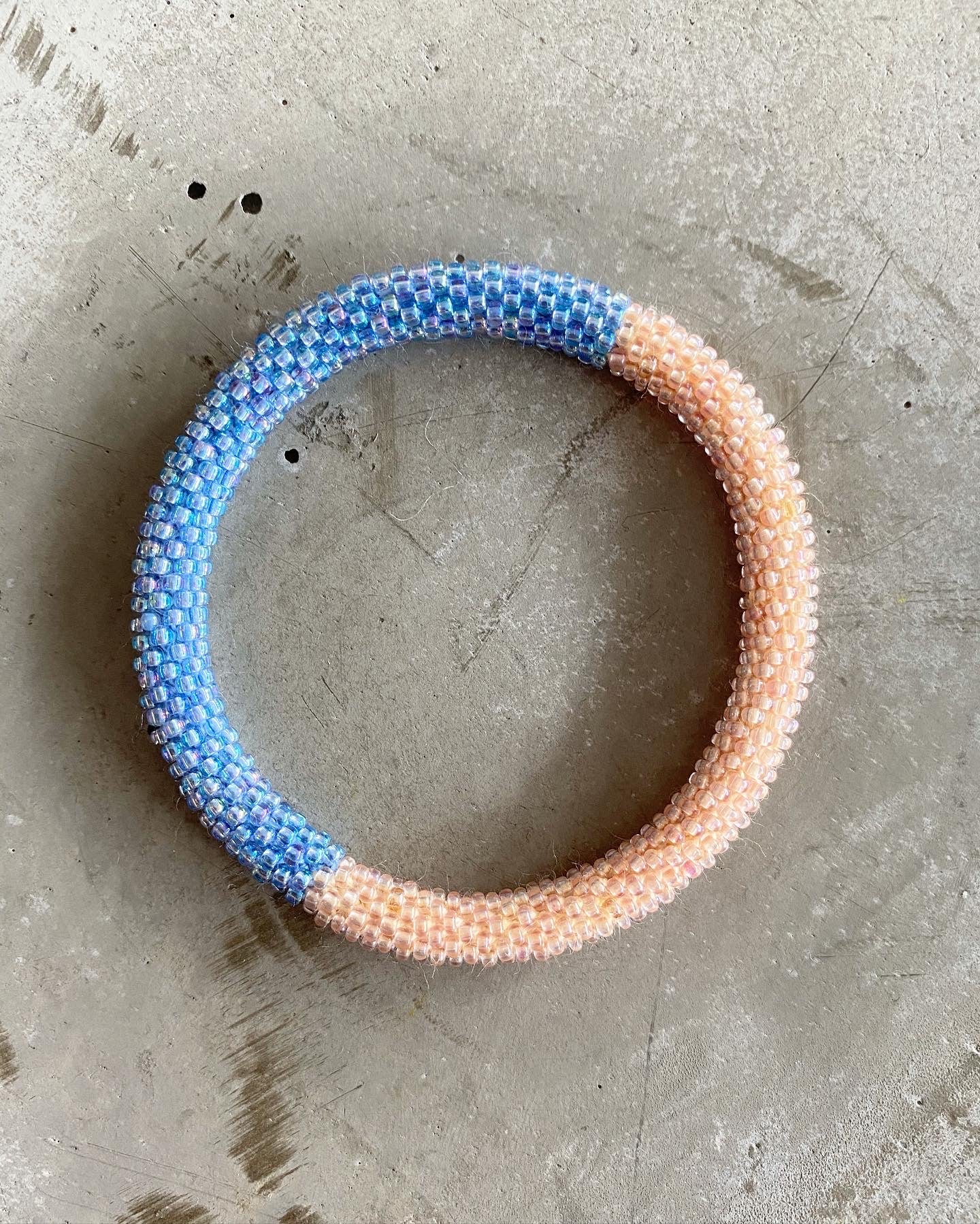 PEACH / BABY BLUE BRACELET